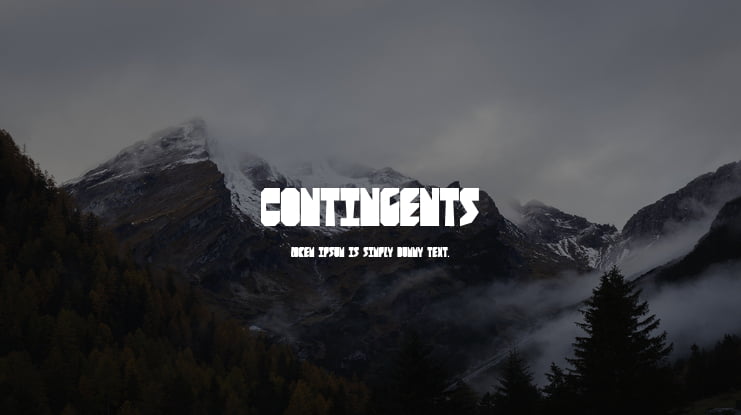 Contingents Font