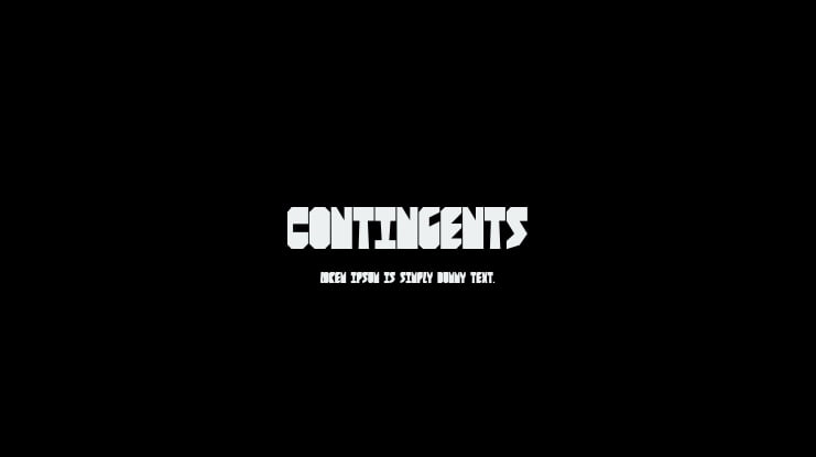 Contingents Font