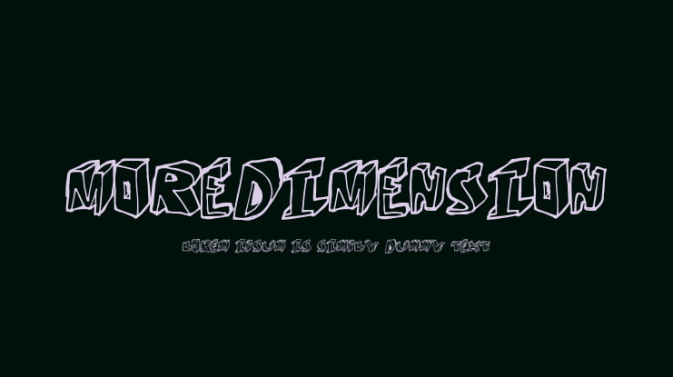 MoreDimension Font