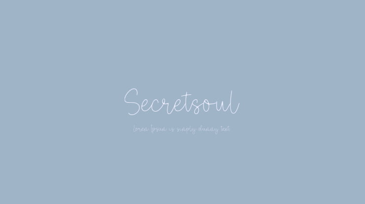 Secretsoul Font