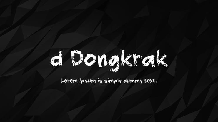 d Dongkrak Font