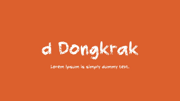 d Dongkrak Font