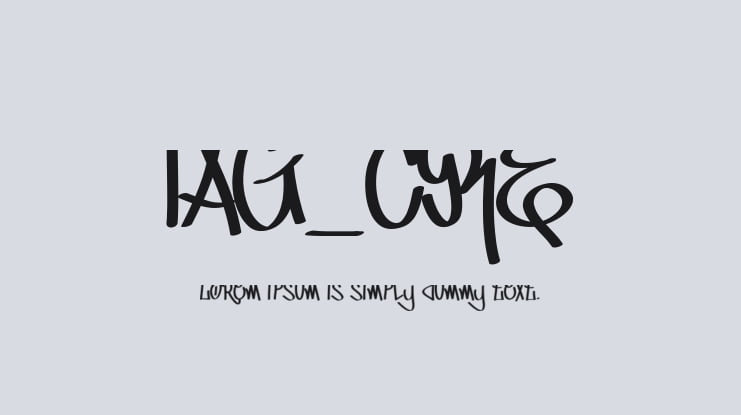 TAG_CRE Font