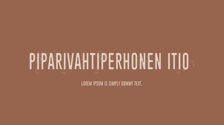 Piparivahtiperhonen Itio Font Family