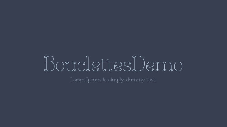 BouclettesDemo Font