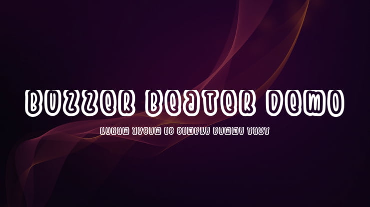 Buzzer Beater Demo Font