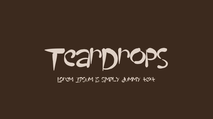 TearDrops Font