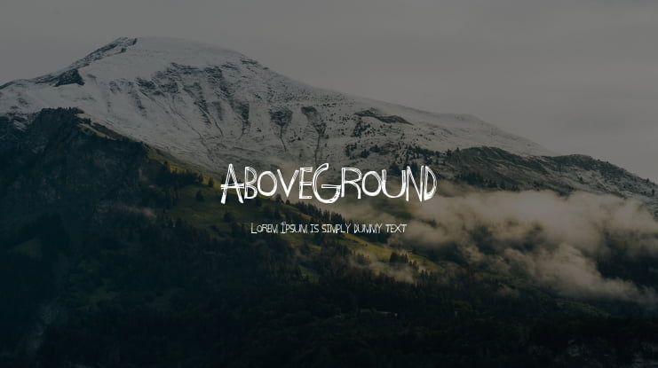 AboveGround Font