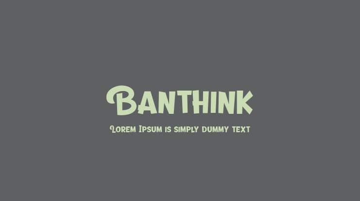 Banthink Font