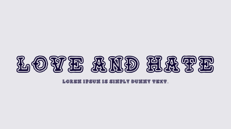 Love and Hate Font