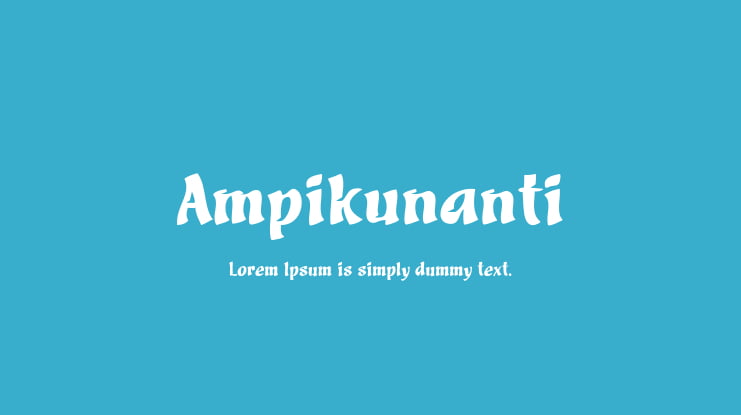 Ampikunanti Font