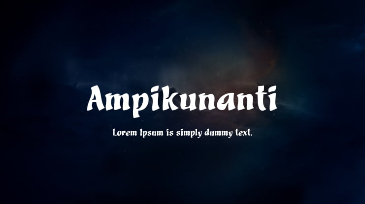 Ampikunanti Font