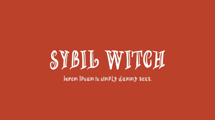 SYBIL WITCH Font