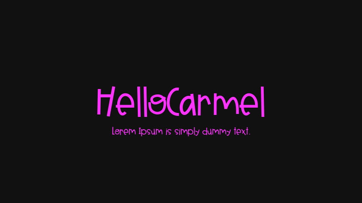 HelloCarmel Font