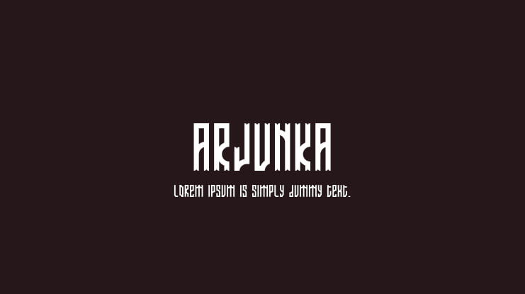 ARJUNKA Font