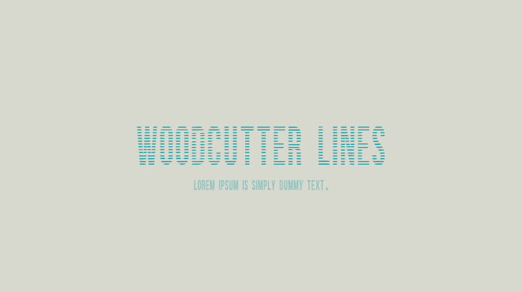 woodcutter lines Font