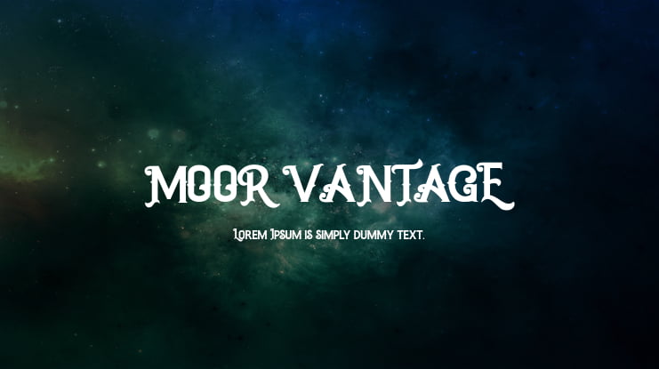 MOOR VANTAGE Font