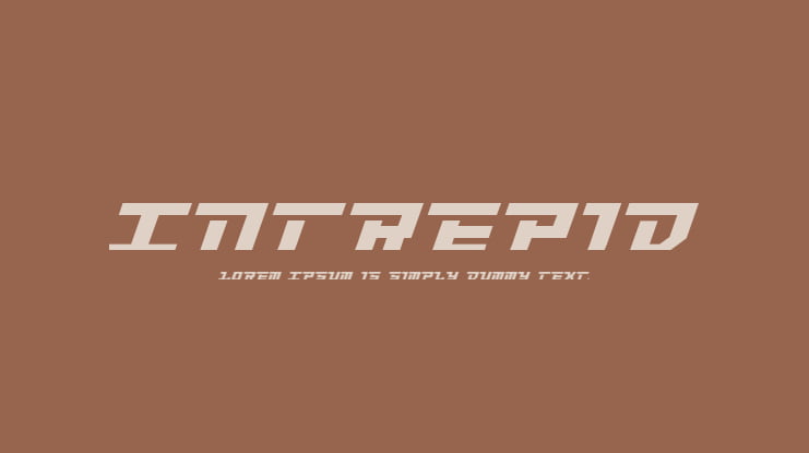 Intrepid Font