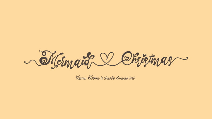 Mermaid Christmas Font