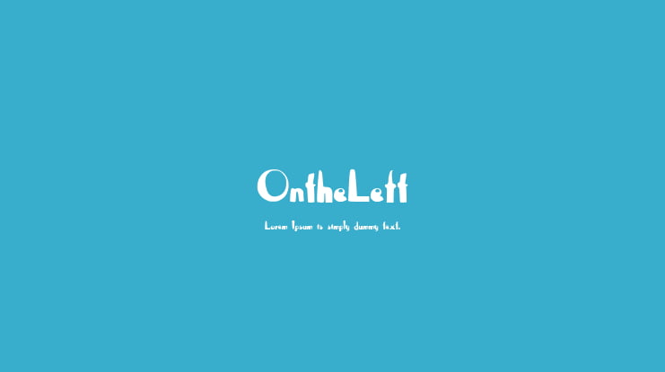 OntheLeft Font