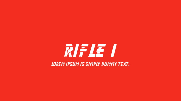 Rifle 1 Font