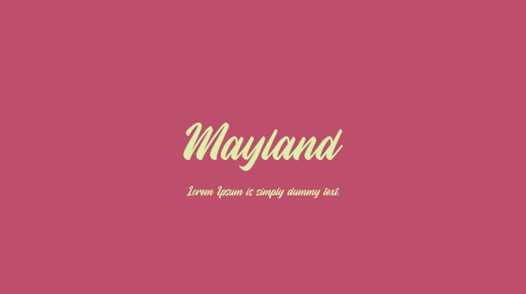 Mayland Font