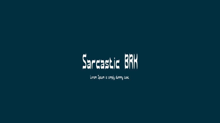 Sarcastic BRK Font