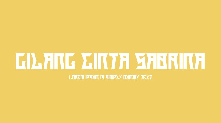 Gilang Cinta Sabrina Font