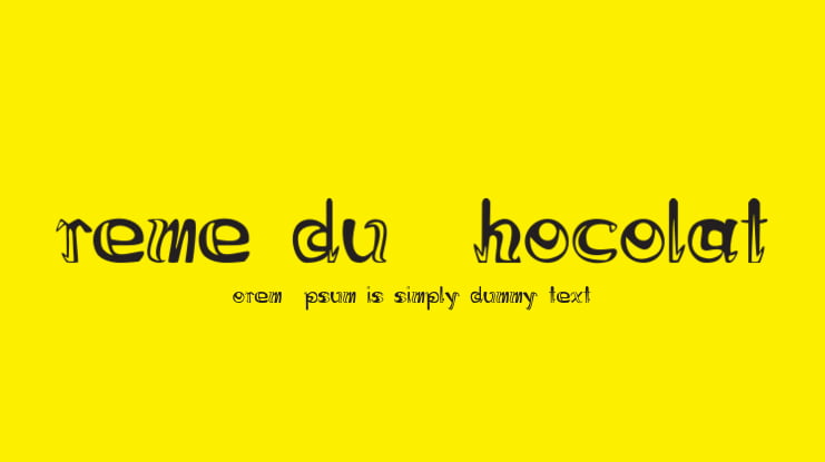 Creme du Chocolat Font