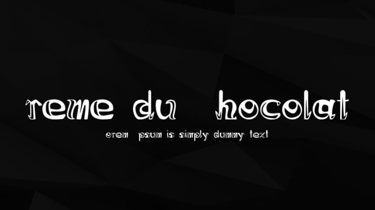 Creme du Chocolat Font