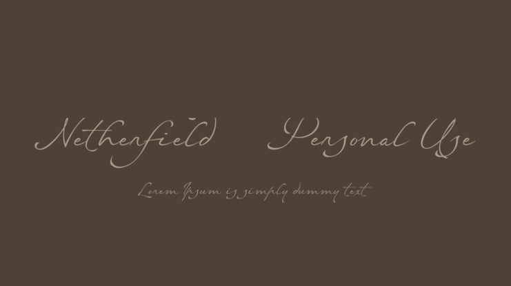 Netherfield - Personal Use Font