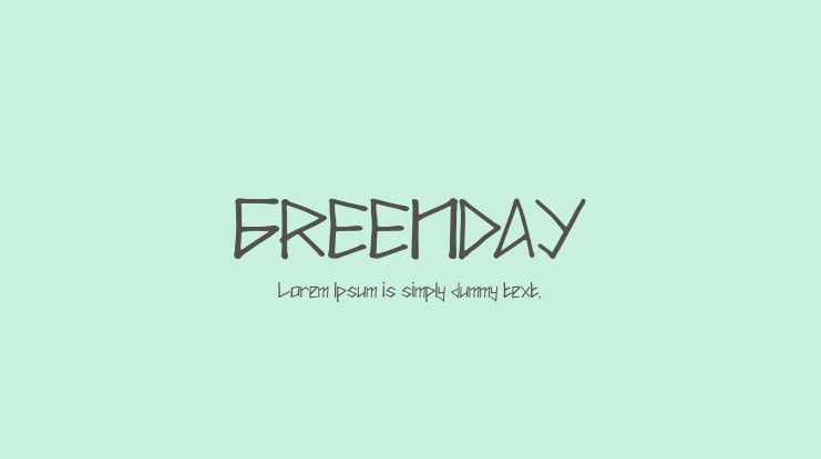 GREENDAY Font