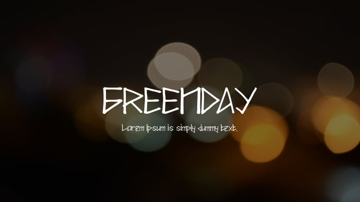 GREENDAY Font