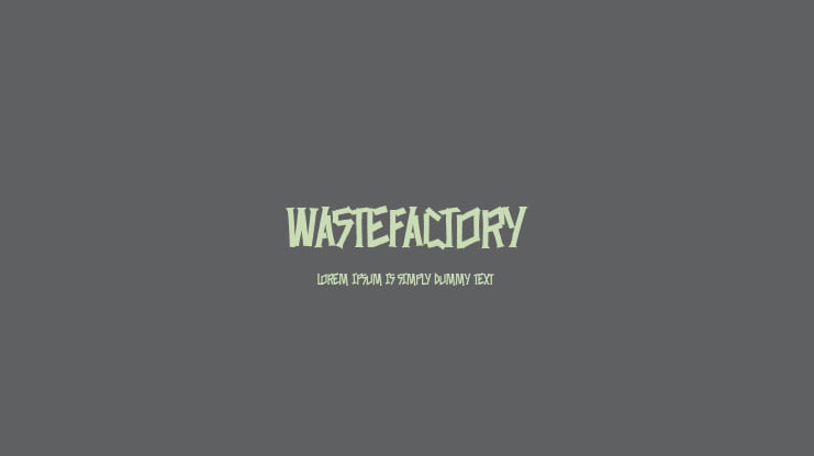 WasteFactory Font