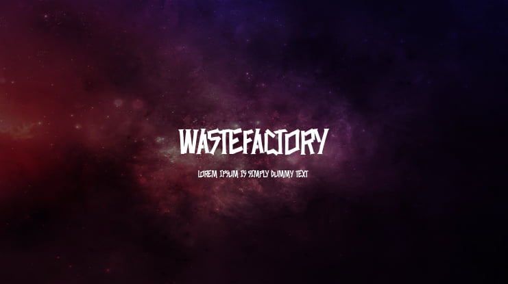 WasteFactory Font