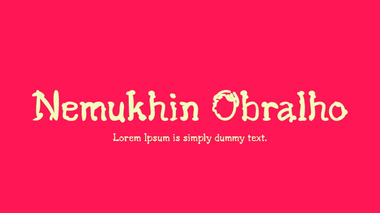 Nemukhin Obralho Font