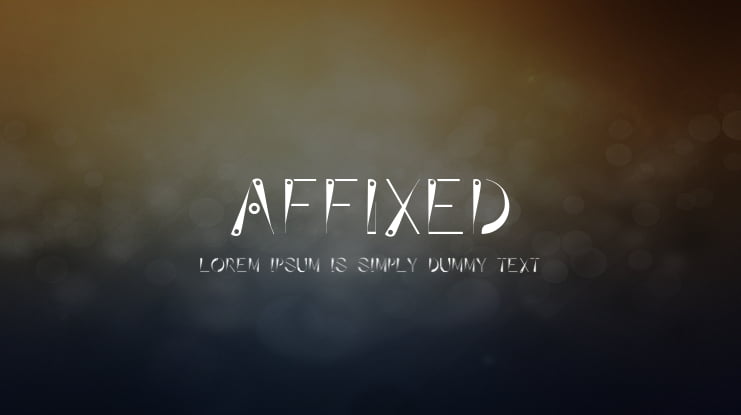 Affixed Font