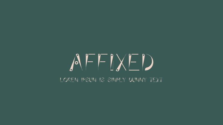 Affixed Font