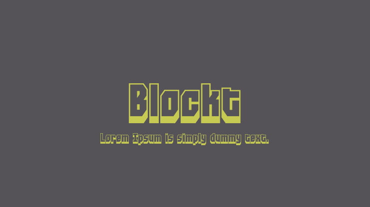 Blockt Font