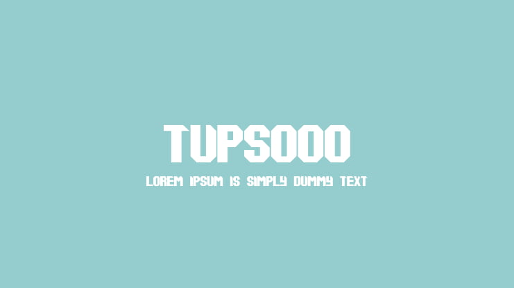 tups000 Font