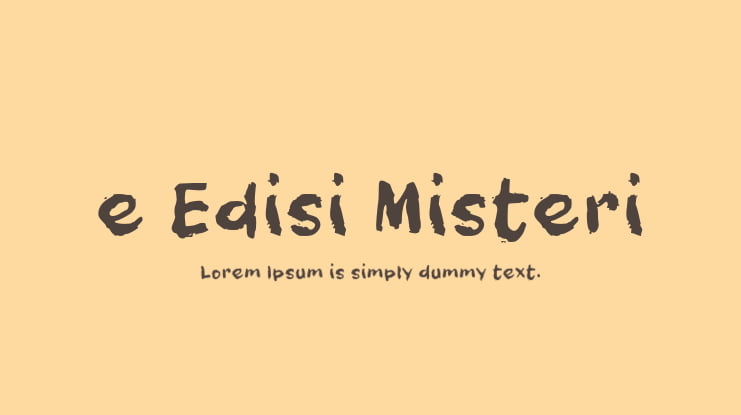 e Edisi Misteri Font