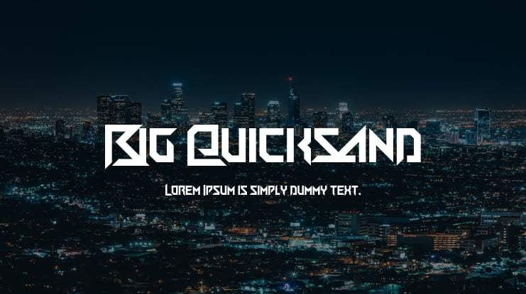 Big Quicksand Font