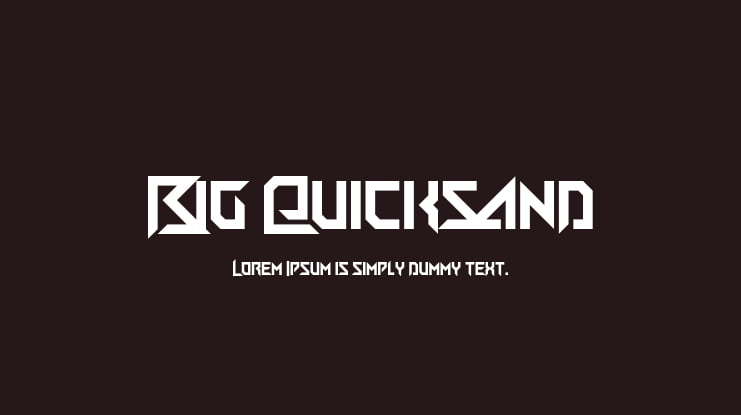 Big Quicksand Font