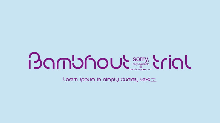 Bambhout_trial Font