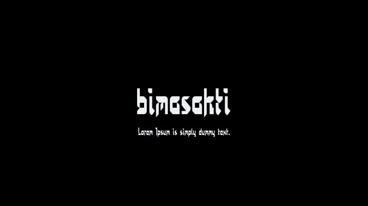 bimasakti Font