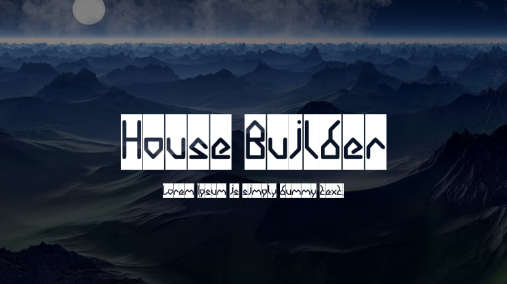 House Builder Font Family