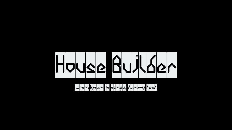 House Builder Font Family