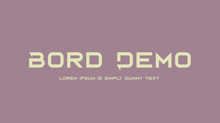 Bord Demo Font