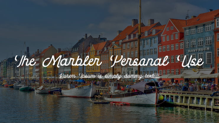 The Marbler Personal Use Font