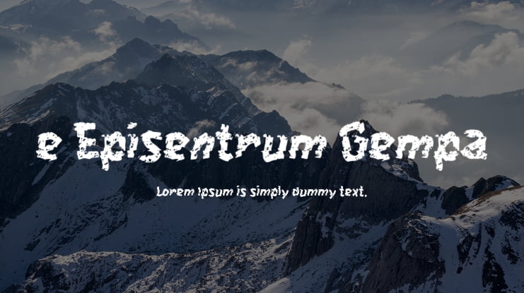 e Episentrum Gempa Font